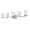 Z-Lite Grayson Vanity, 5-Light, 40 In.W x 5.75 In.L x 8.5 In.H, Brushed Nickel/Clear + Etched Opal 1949-5V-BN - alternate 3